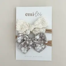 Emi Lei Nylon Stretchy Bow Headband Set