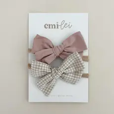 Emi Lei Nylon Stretchy Bow Headband Set