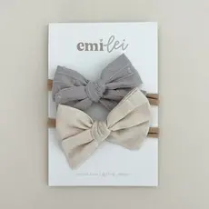 Emi Lei Nylon Stretchy Bow Headband Set
