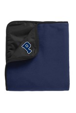 Fleece Stadium Blanket-Blue/Black-50 x 60