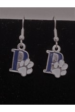 Paw Print earrings-P'in blue with paw print