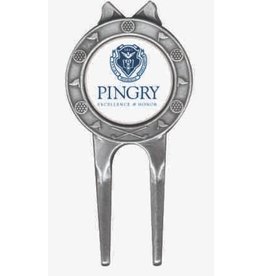 Golf Divot Tool-Antique Silver W/Pingry Logo