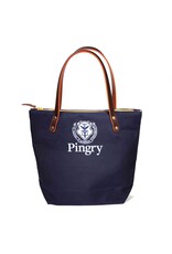 Canvas Tote with zipper-navy