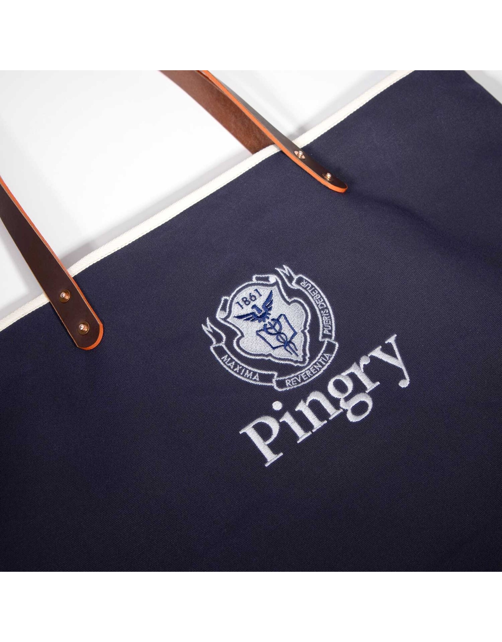 General Knot and Company Large Canvas Tote-navy General Knot