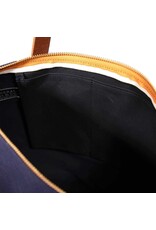 Canvas Tote with zipper-navy