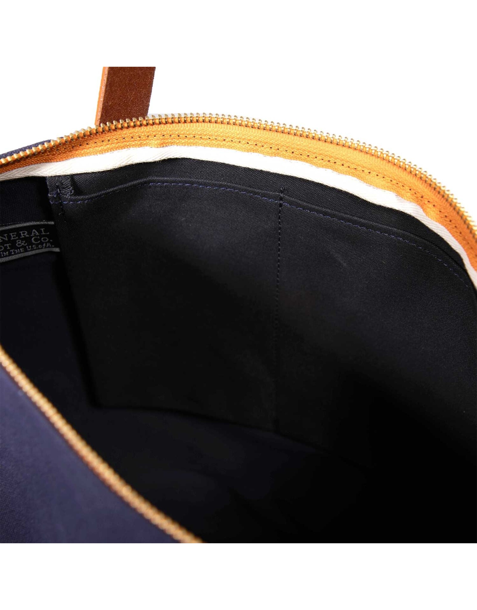 General Knot and Company Canvas Tote with zipper-navy - General Knot