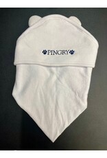 Baby Hooded Towel-White-embroidered in blue