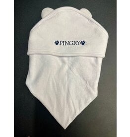 Baby Hooded Towel-White-embroidered in blue