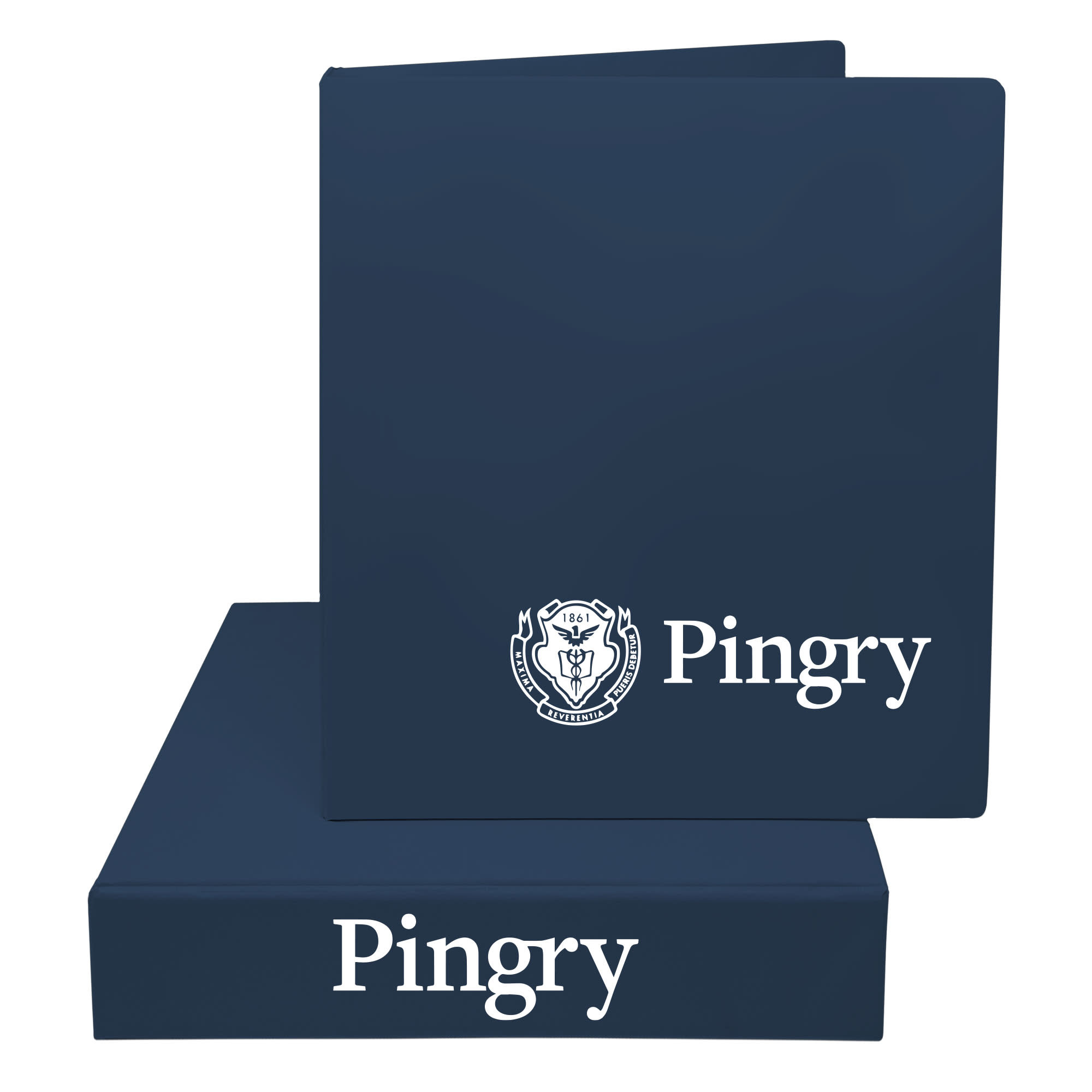 Pingry Binder2"Navy The Bear Pause