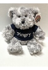 Gray Stuffed Bear with Navy T-Shirt