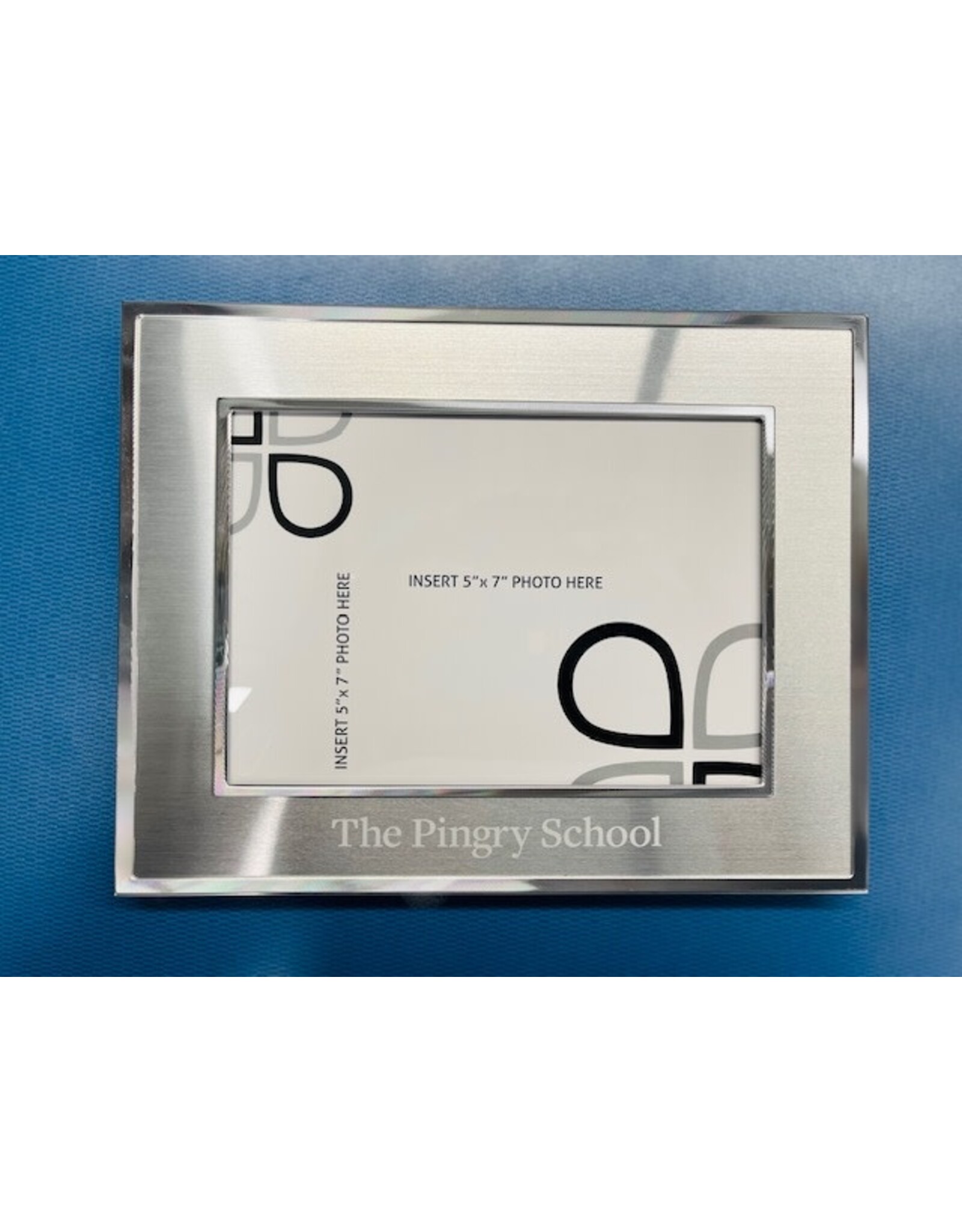 Silver laser engraved "The Pingry School" 5X7 picture frame