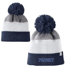 Champion Unisex 3 Color Stripe Beanie with Pom