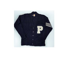 Unisex 5-Button V-Neck Varsity Cardigan