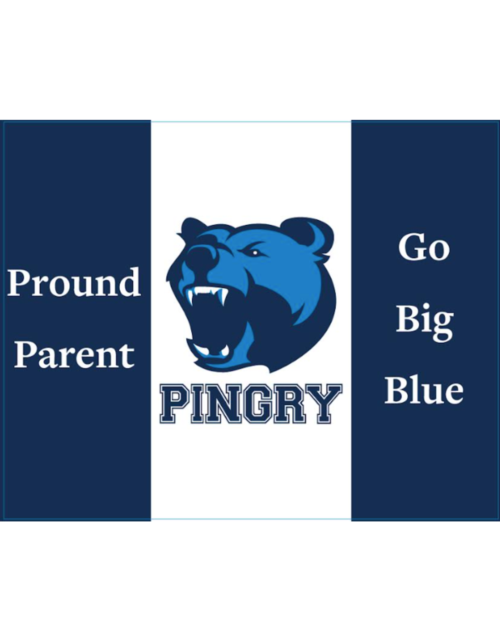 Proud Parent/Go Big Blue car magnet