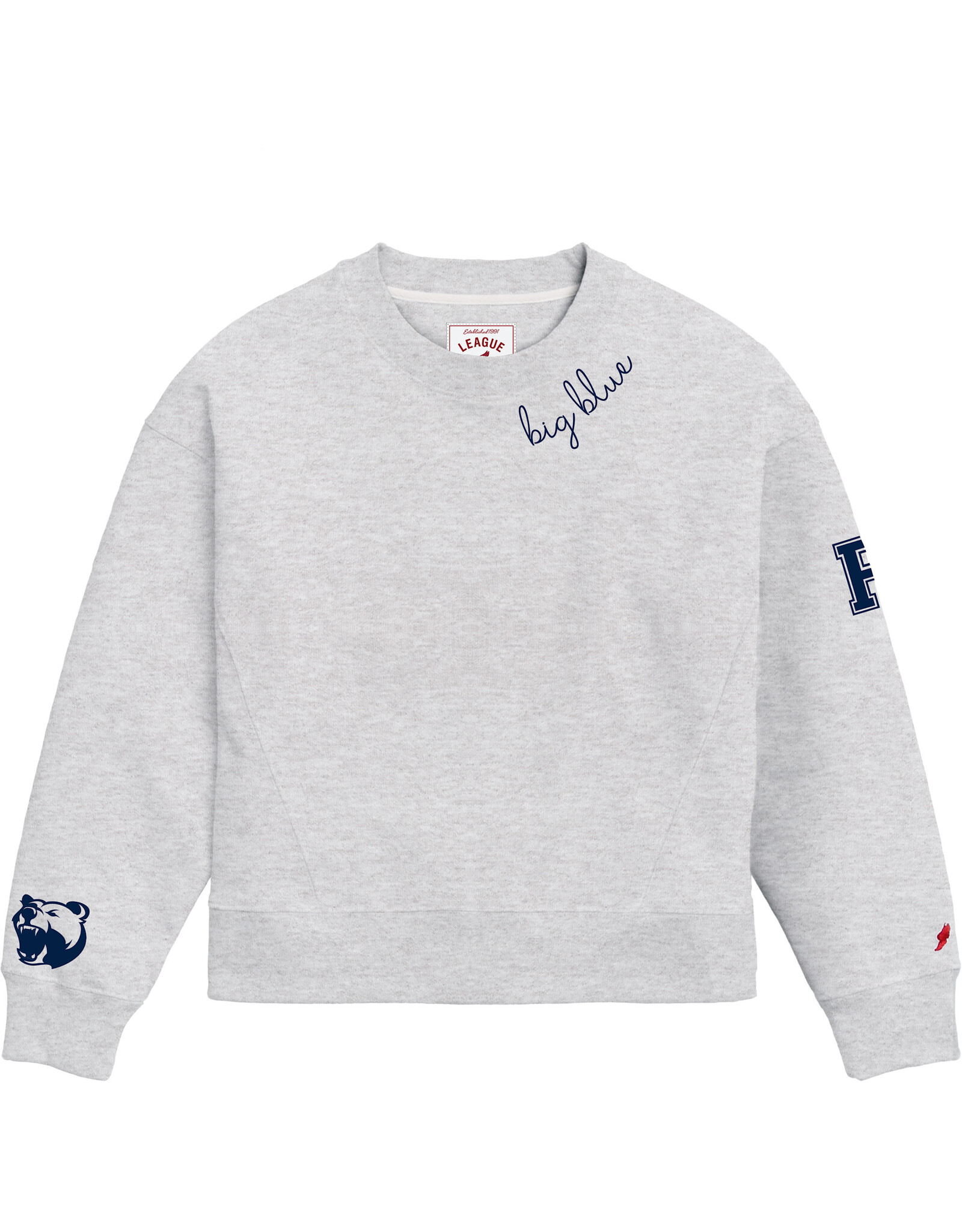 L2 Brand 1963 Boxy Crew  with block P,Bear, Go Big Blue!