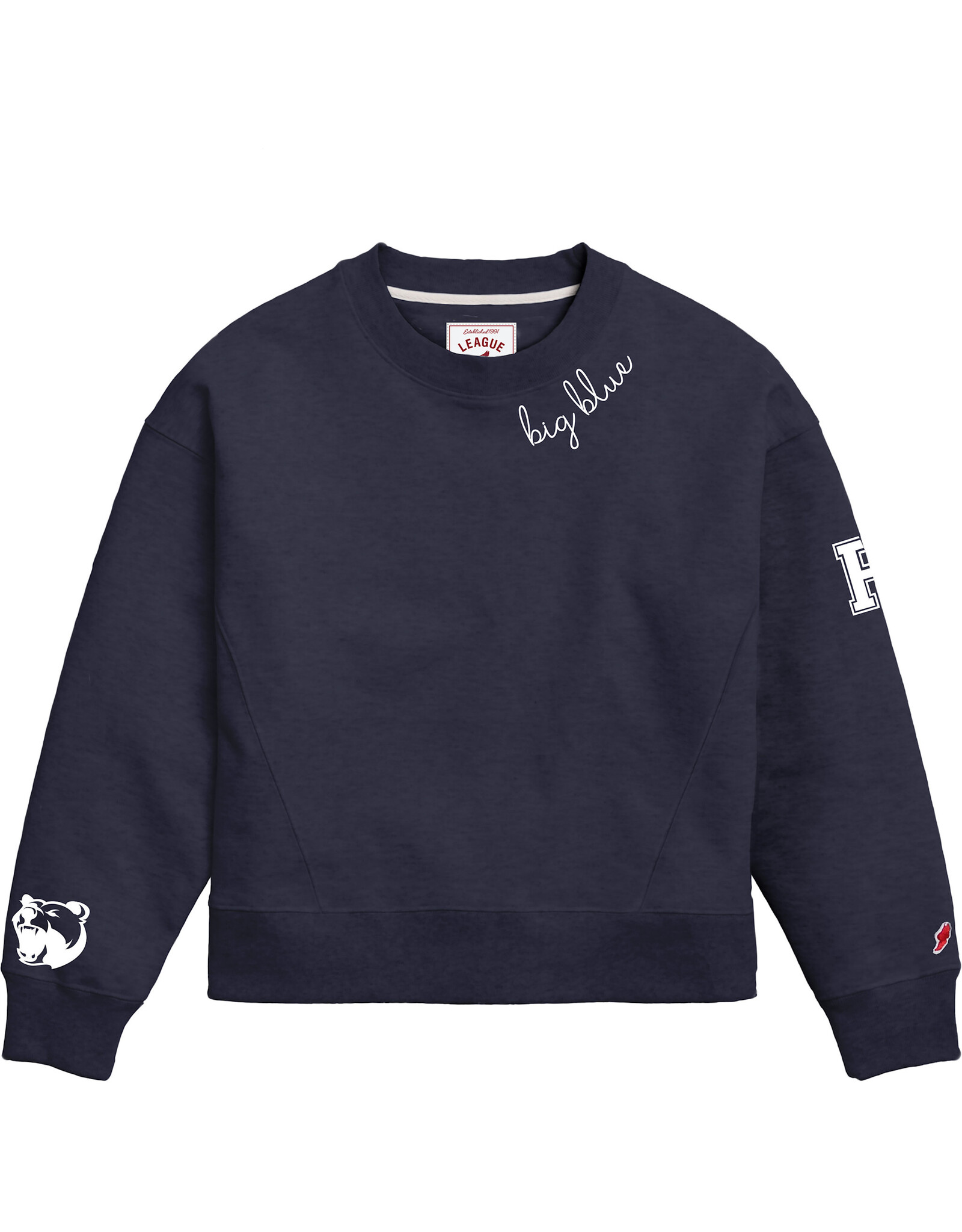 L2 Brand 1963 Boxy Crew  with block P,Bear, Go Big Blue!