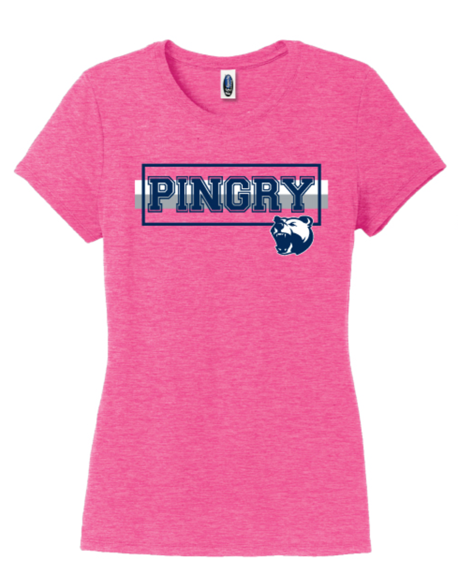 Ladies Tri-blend shirt -Bear Striped