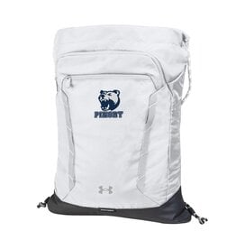 Under Armour Hustle Sackpack-white w/ Bear