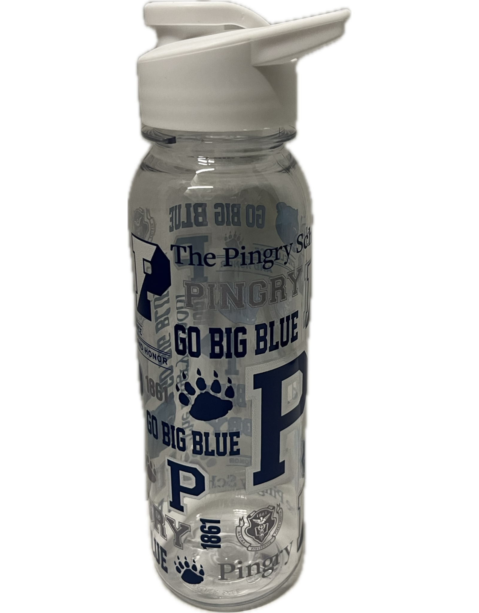 24 oz. Clear Tritan Bottle Pingry logo wrap
