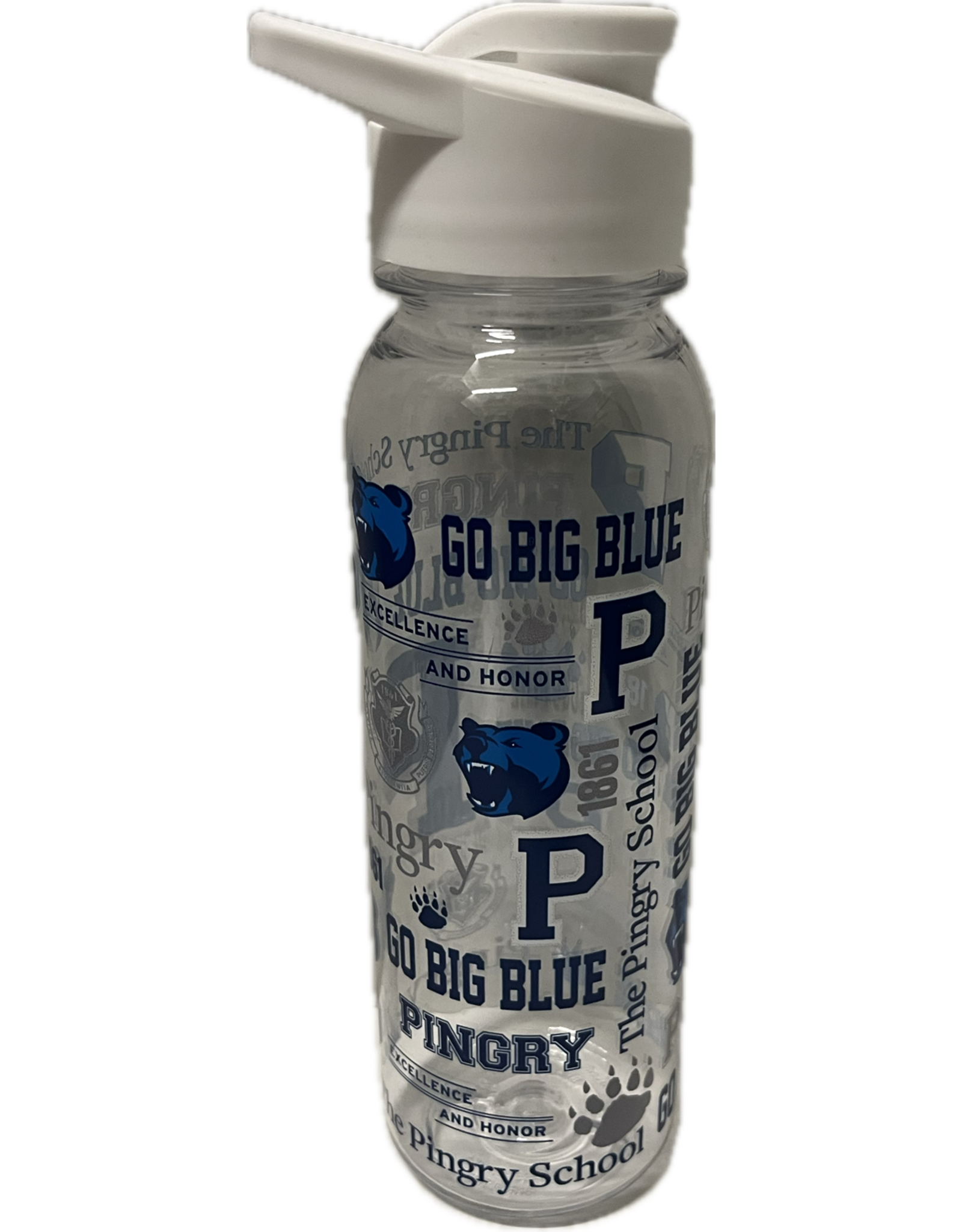 24 oz. Clear Tritan Bottle Pingry logo wrap