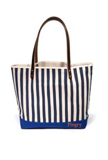 General Knot and Company Striped All Day Tote Navy/Regatta- Orange Pingry Embr.