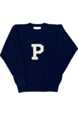 Youth Knit Cotton Crew "P" Sweater