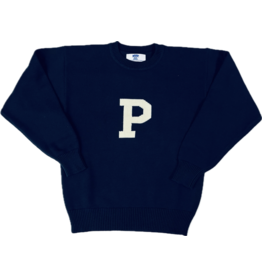 Adult Knit Cotton Crew "P" Sweater