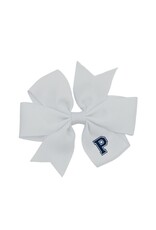 Small White Pingry bow with Alligator Clip