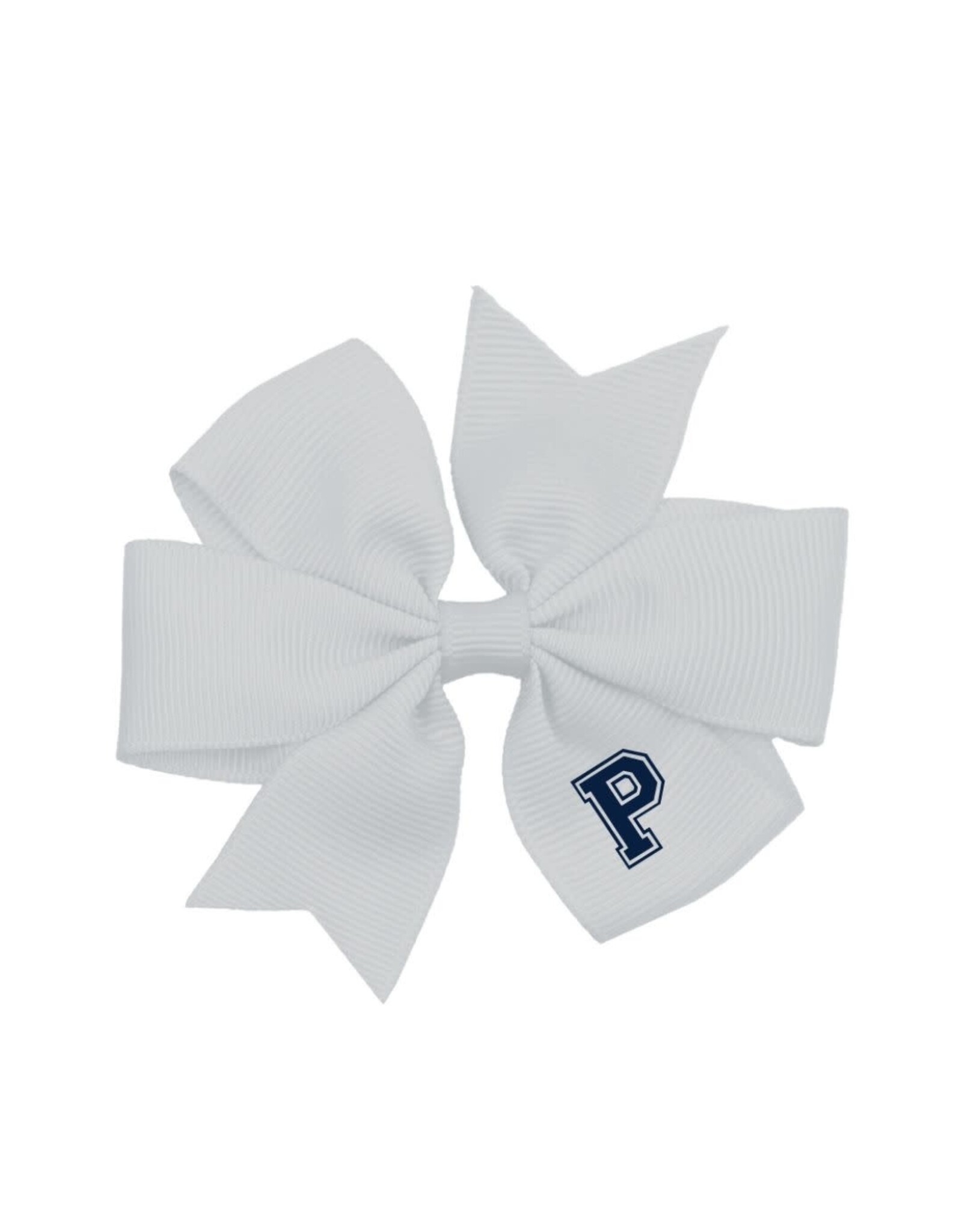 Small White Pingry bow with Alligator Clip
