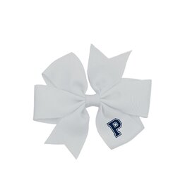 Small White Pingry bow with Alligator Clip
