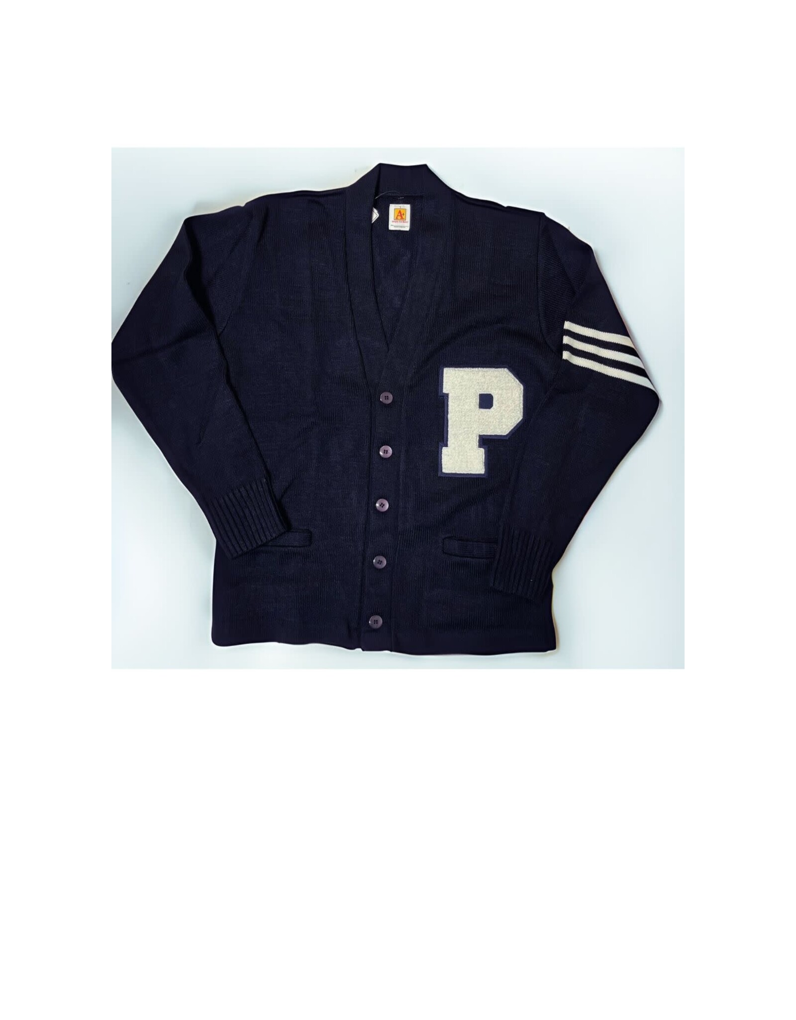 Unisex 5-Button V-Neck Varsity Cardigan