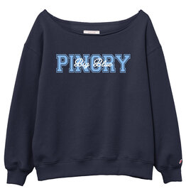 L2 Brand Reverse Fleece Off Shoulder Sweatshirt