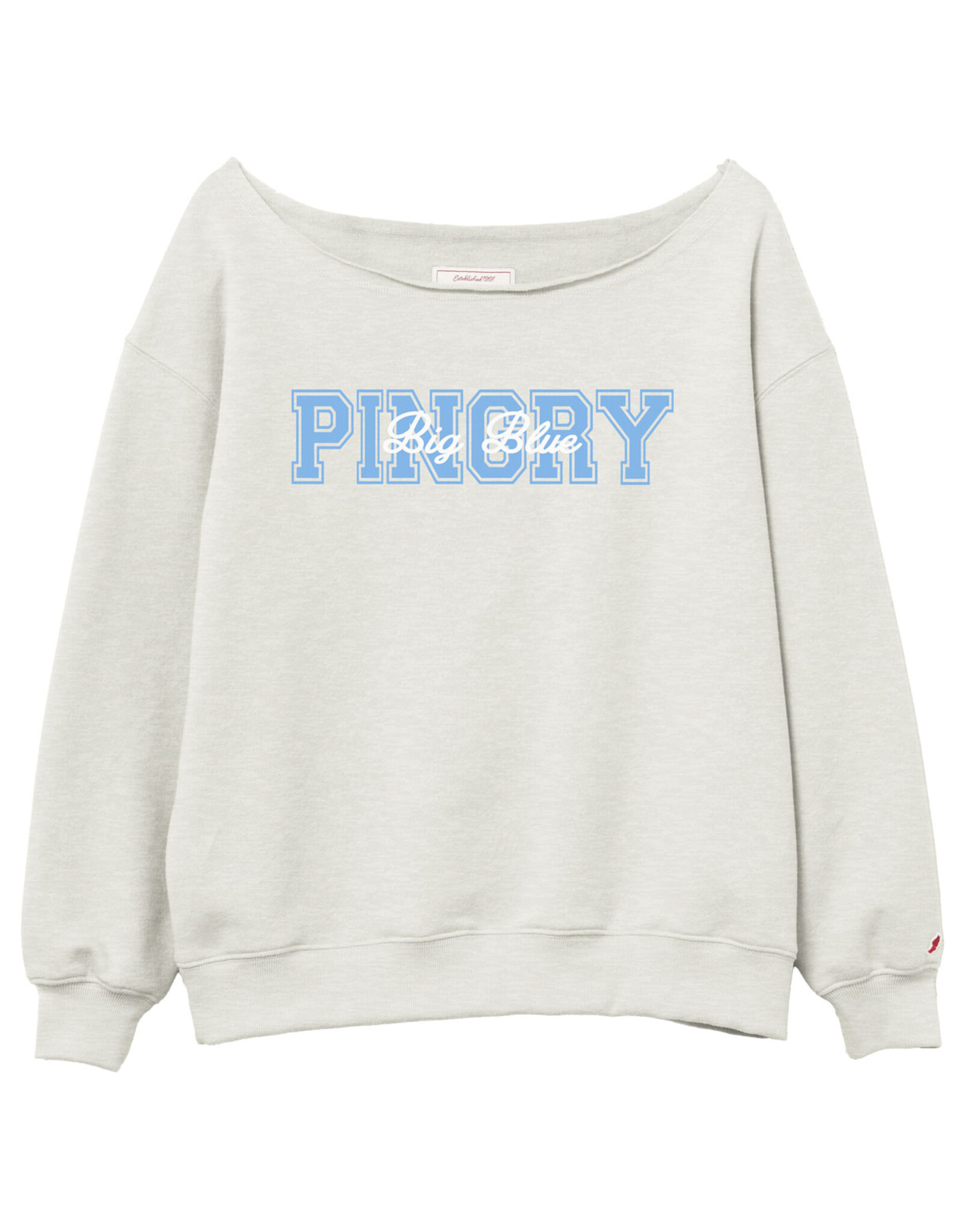 L2 Brand Reverse Fleece Off Shoulder Sweatshirt