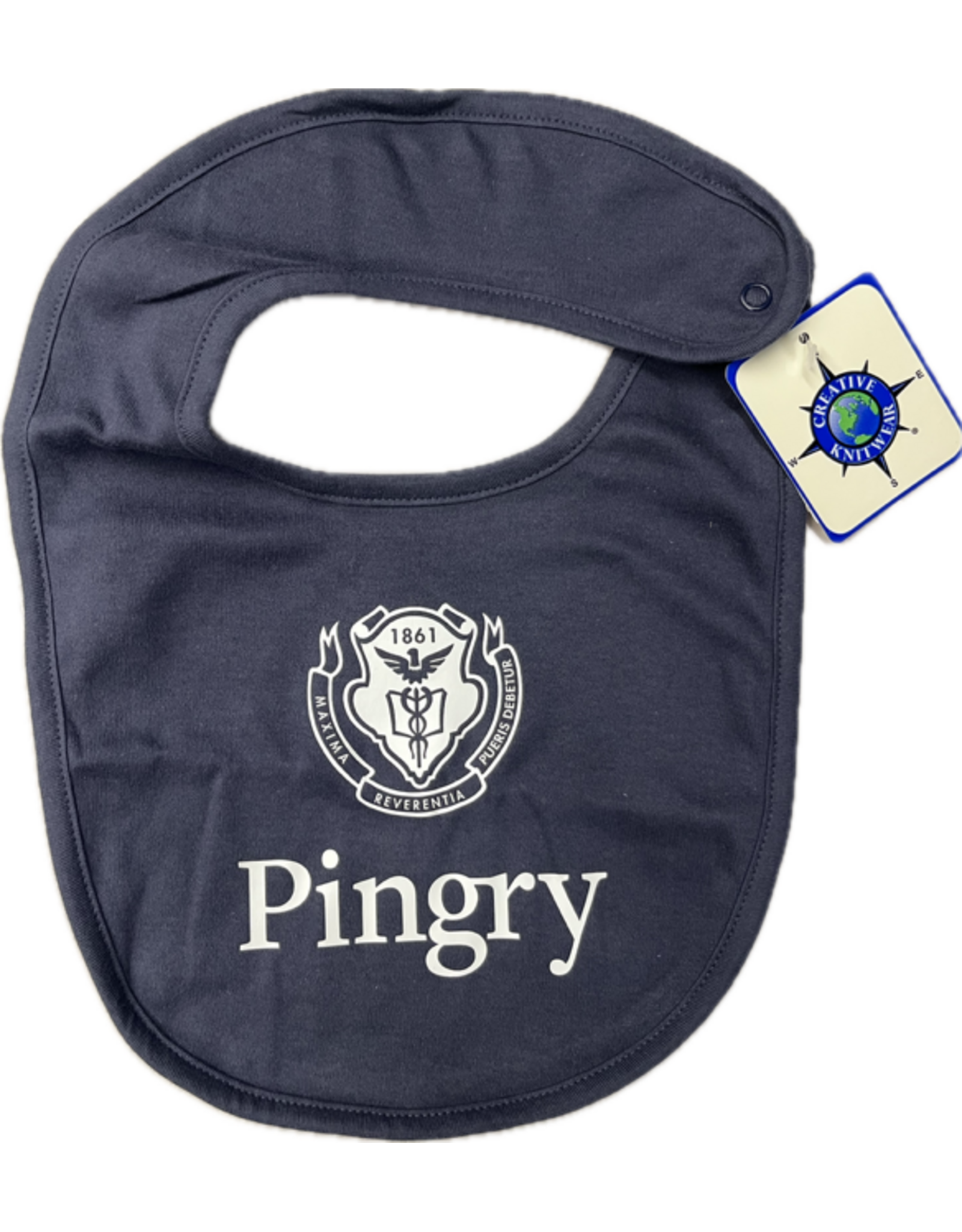 Creative Knitwear Navy Cotton Jersey Knit Bib