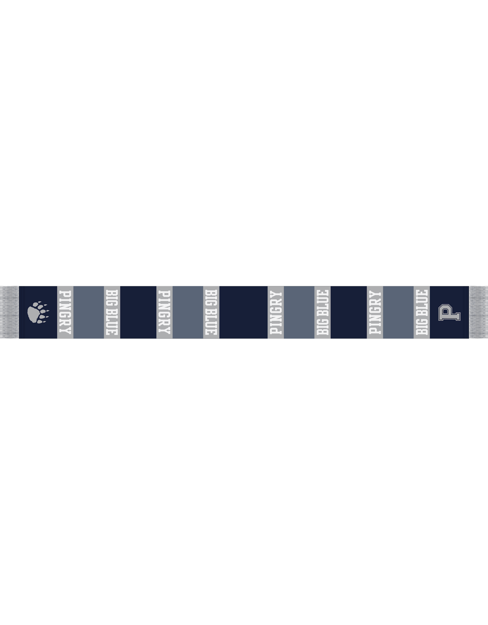 Jacquard Knit Scarf with Fringe