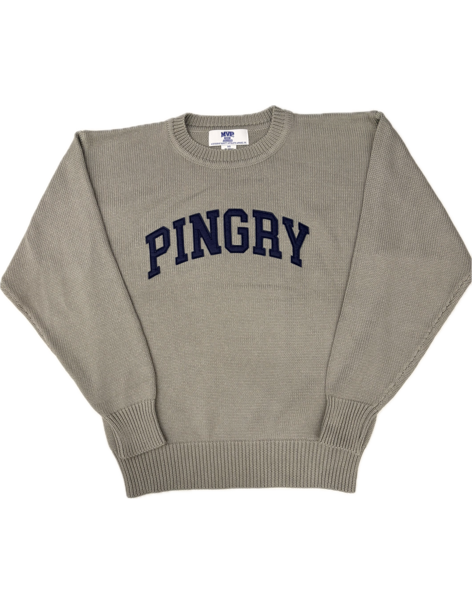 Crew Sweater with Felt Pingry