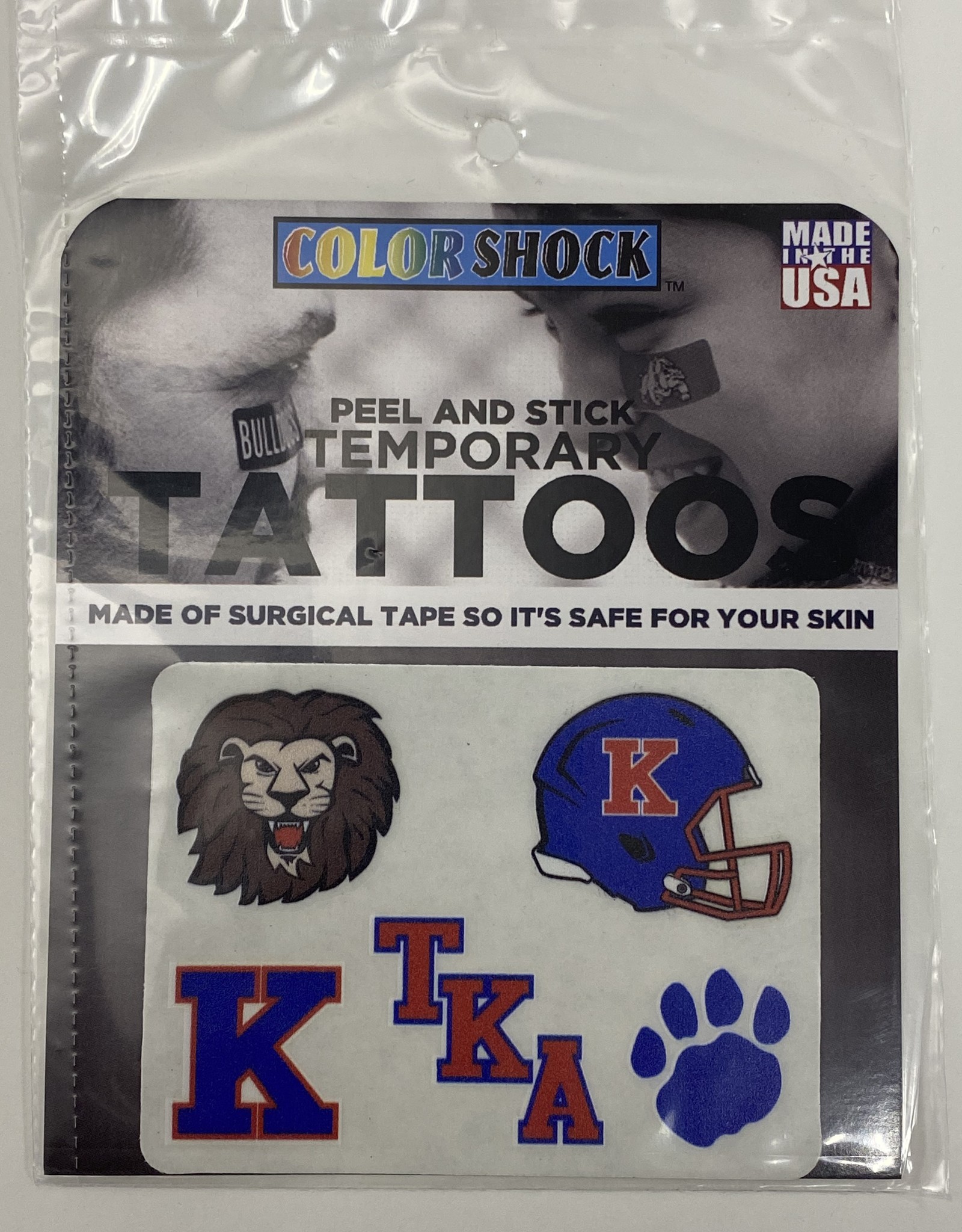 CDI Football Face Temporary Tattoos pack