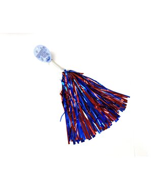Jardine Shimmer Pom Pom - Red/Royal