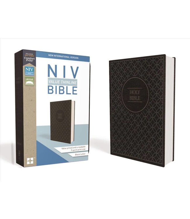 HarperCollins Christian Publishing NIV Thinline Bible - Black Geometric