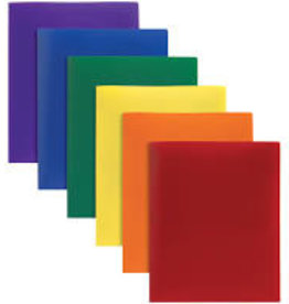Office Depot Plastic Folder without Prongs - Assorted Colors