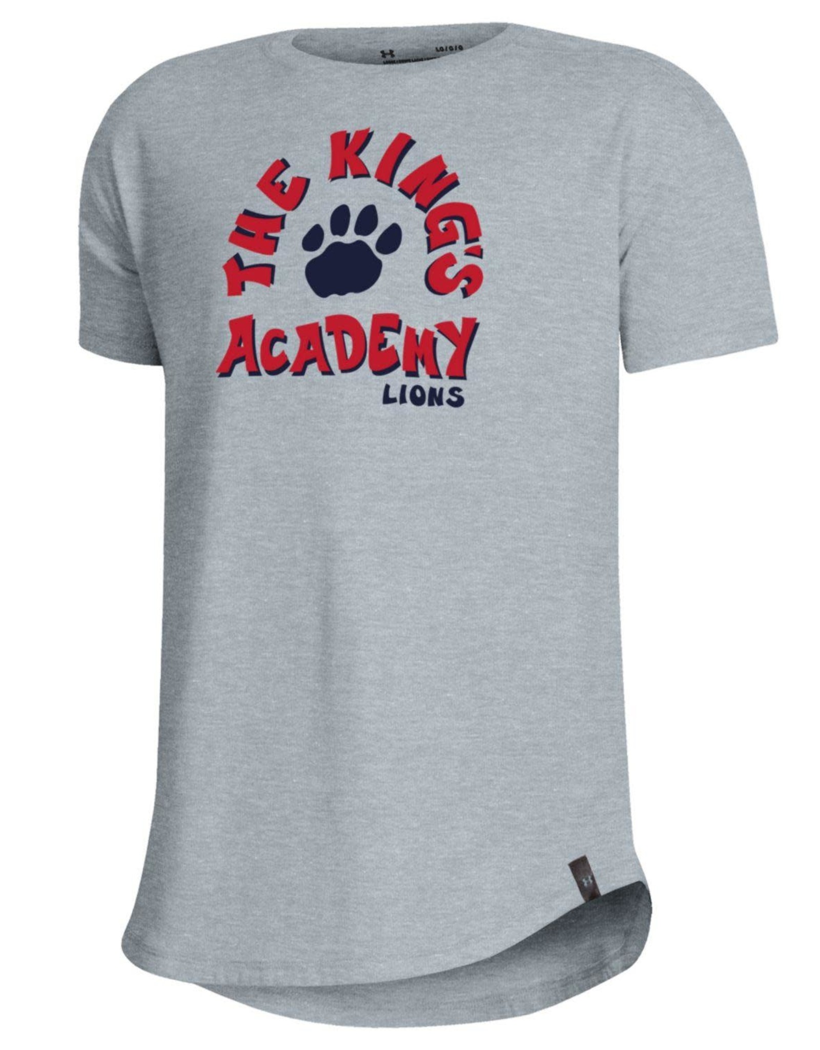 Under Armour Under Armour Girls Performance Tee - Arch The King’s Over Paw - Steel Heather