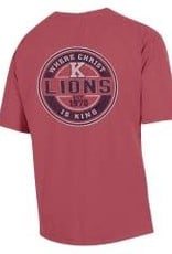 Comfort Wash Comfort Wash SS Tee - Where Christ is King - Front/Back Logo - Crimson Fall