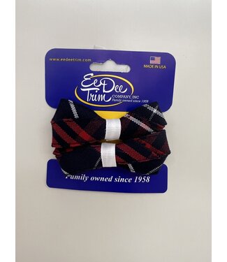 Ee Dee Trim Plaid Bow Clips 2-pk. - FBE164