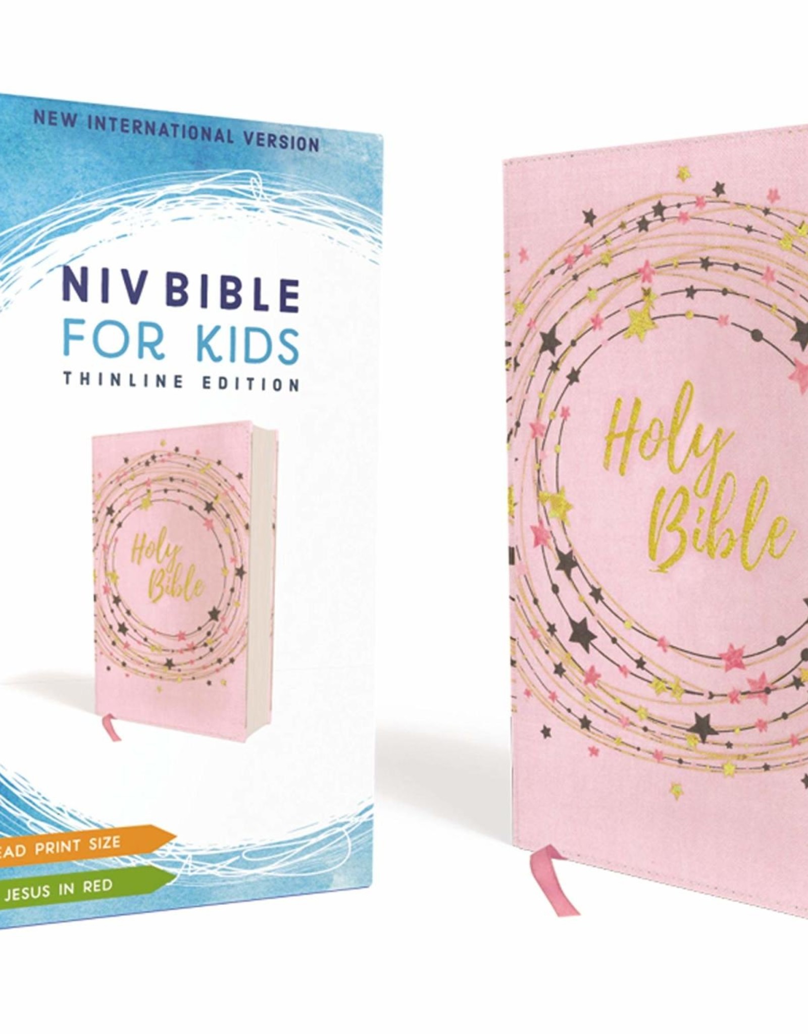 NIV Bible for Kids - Pink with circles and stars