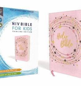 NIV Bible for Kids - Pink with circles and stars