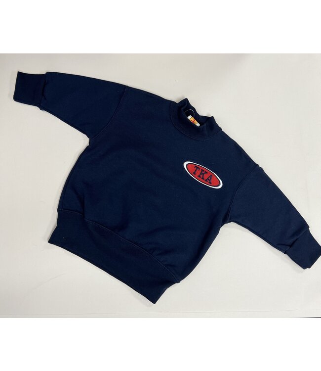 School Apparel Navy Crew Sweatshirt TKA Embroidery