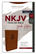 HarperCollins Christian Publishing NKJV Thinline Bible Youth Edition - Brown w/ Lion