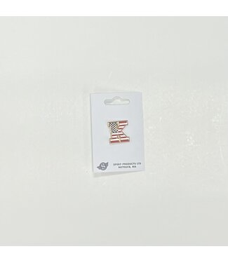 Spirit Spirit 1" Etched Enamel Pin / JL021 - K with American Flag