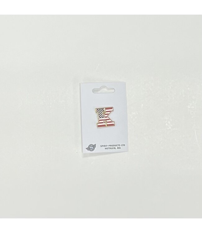 Spirit Spirit 1" Etched Enamel Pin / JL021 - K with American Flag