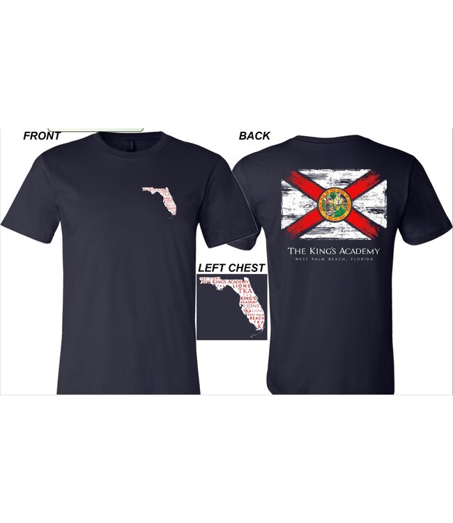 Bella + Canvas Pyra 2022- State of Florida Tee - Navy Blue